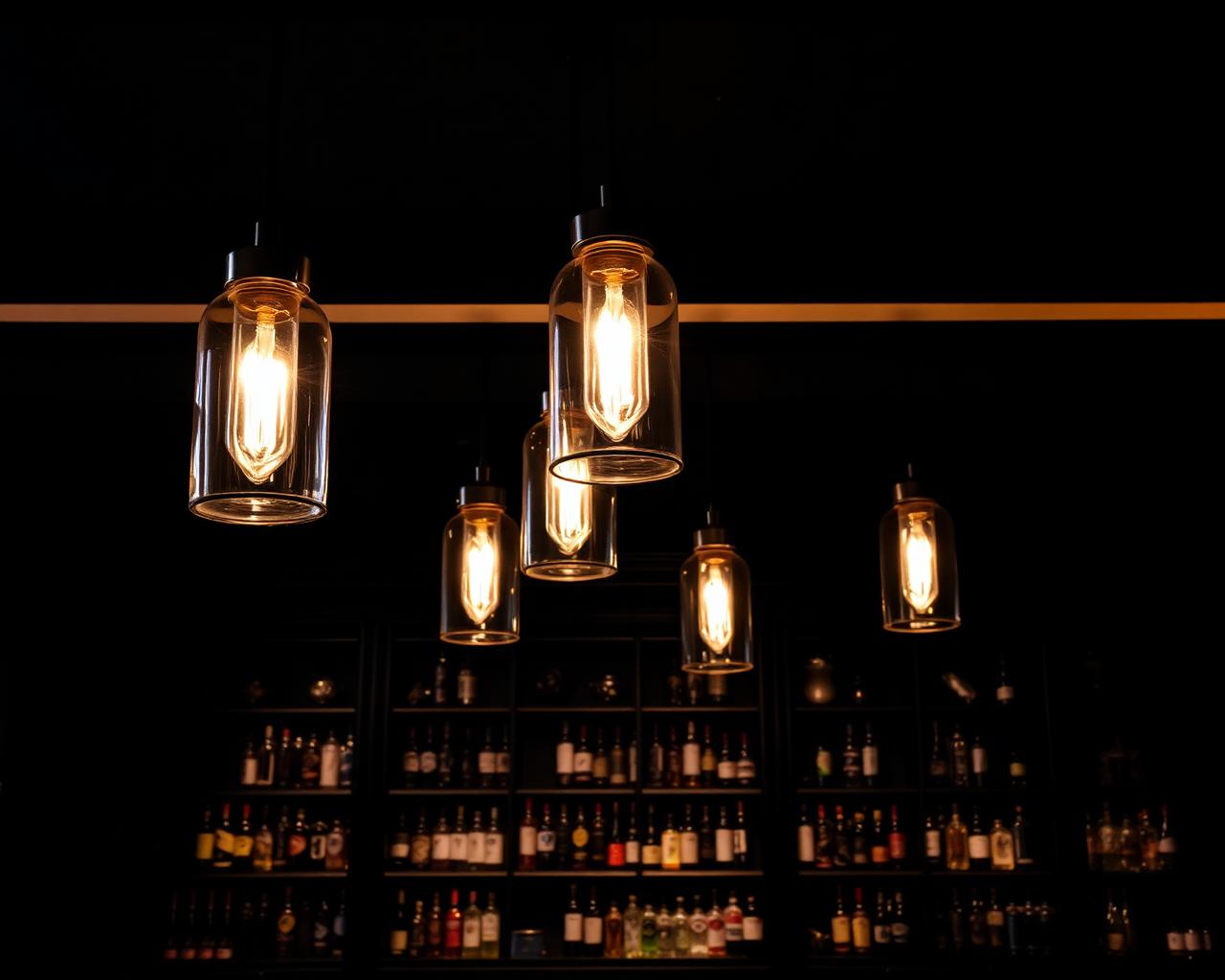 Bar z lampami
